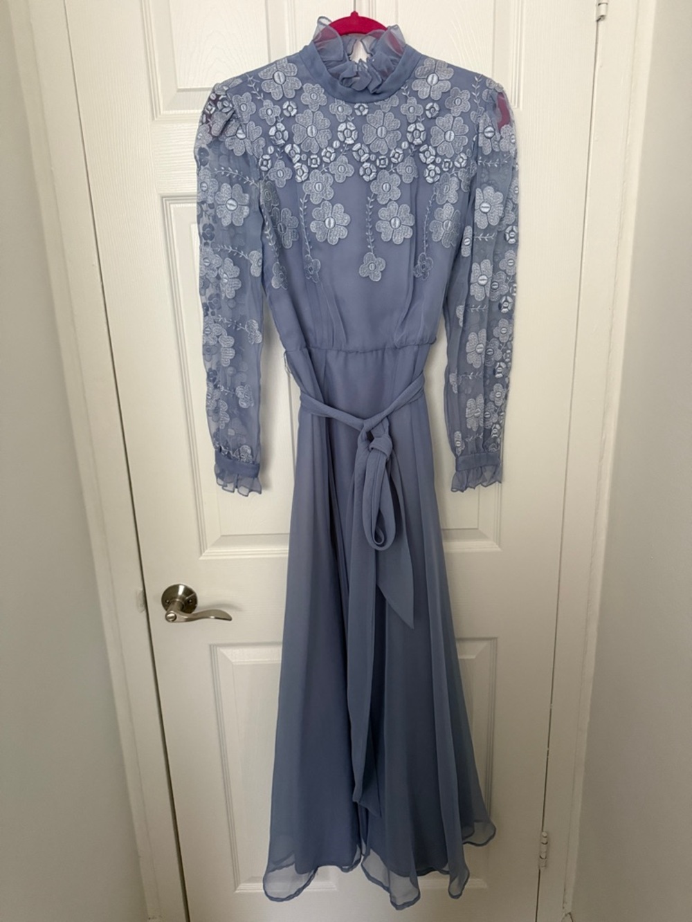 Vintage Miss Elliette California Dress Sz Med 1970's Chiffon Gown